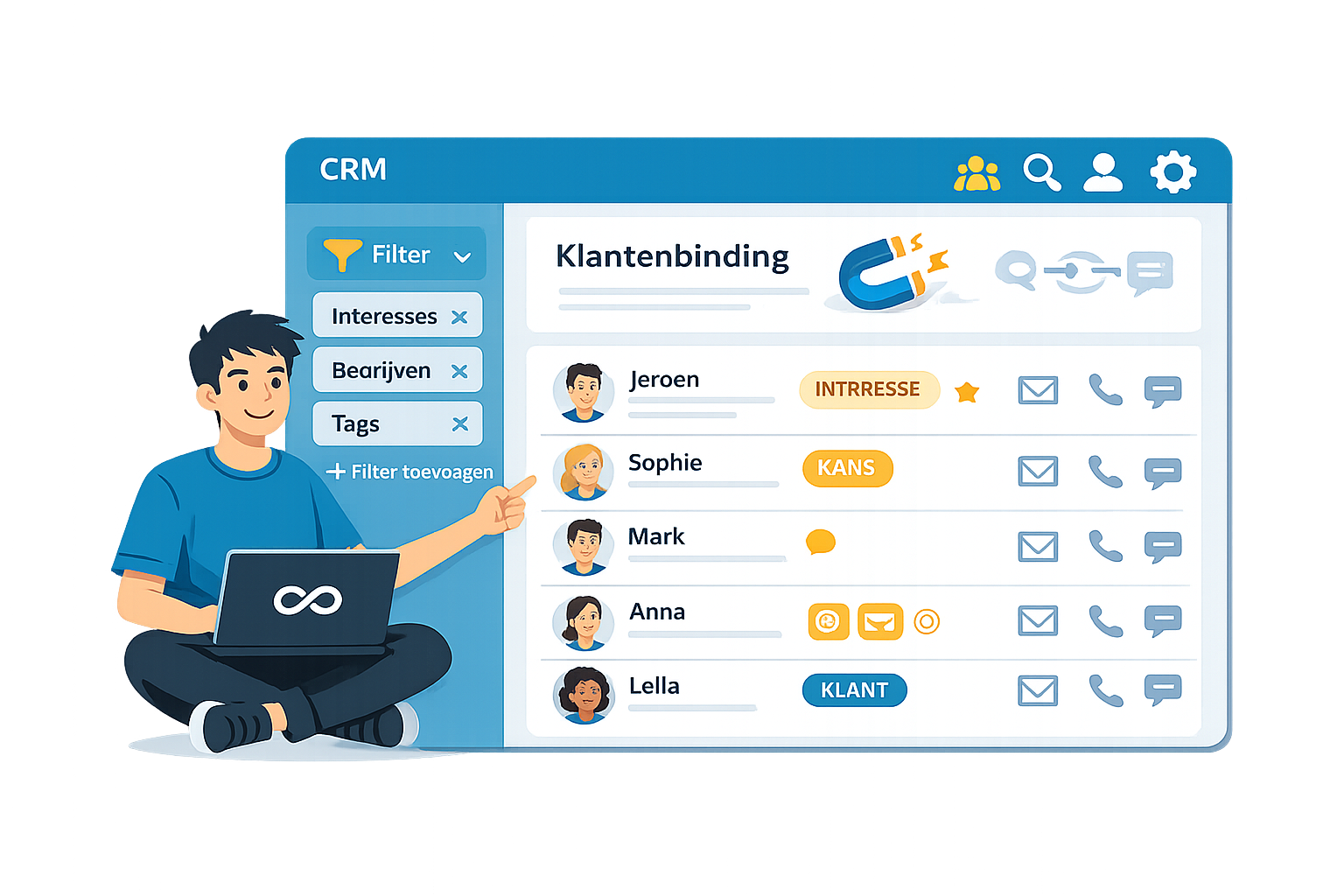 CRM met cursusadministratie.nl